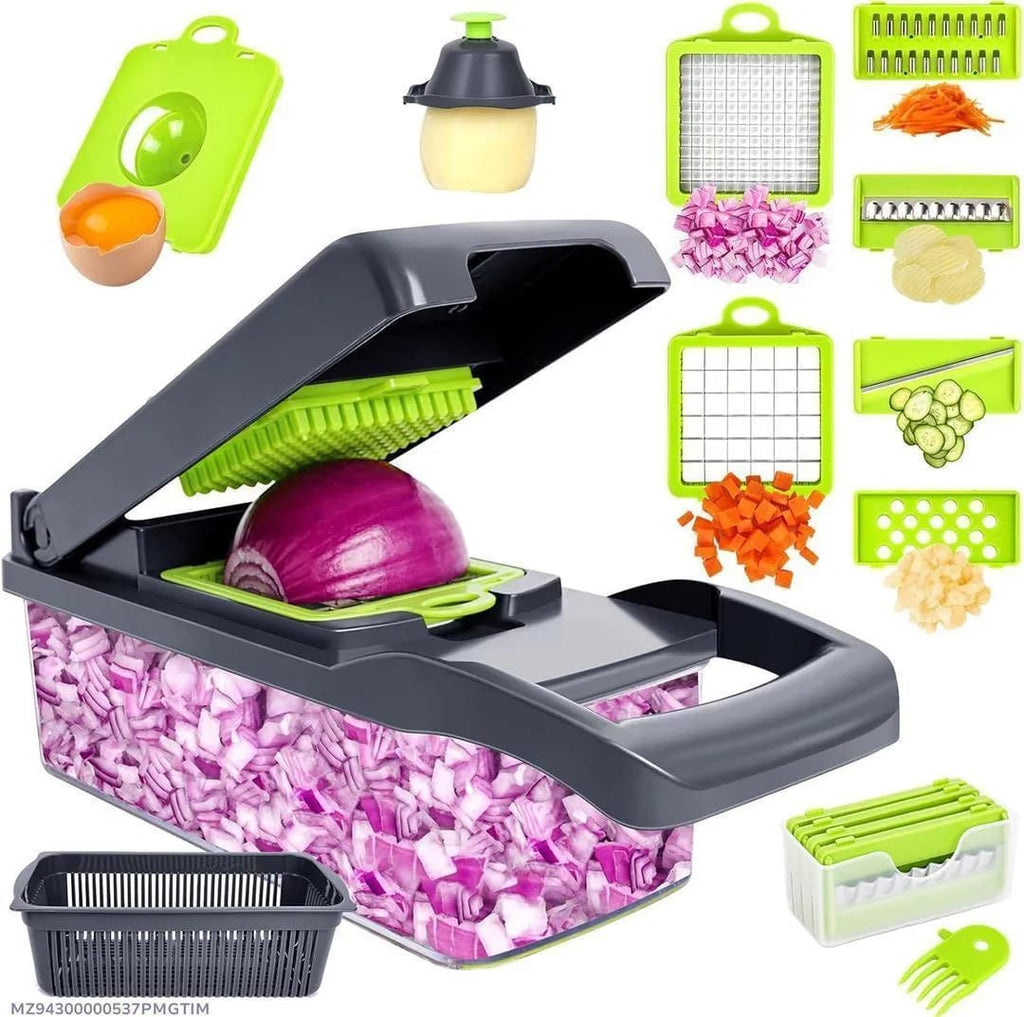 16 In 1 Vegetable Chopper, Salad Fruit Vegetable Food Chopper Slicer Peeler